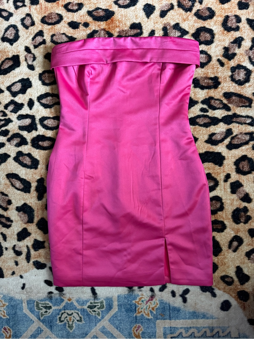 Strapless Hot Pink Bodycon Dress